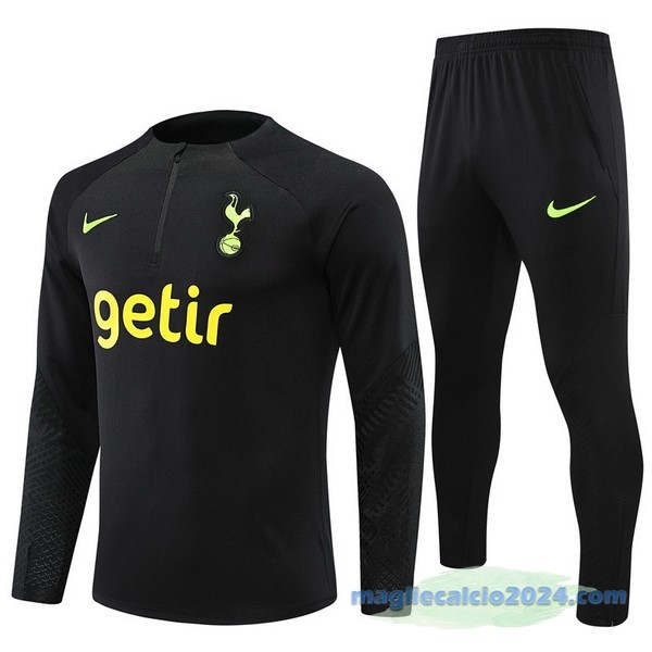Set Completo Sudadera Formazione Tottenham Hotspur 2022 2023 Nero Poco Prezzo