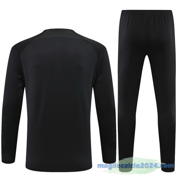 Set Completo Sudadera Formazione Tottenham Hotspur 2022 2023 Nero Poco Prezzo