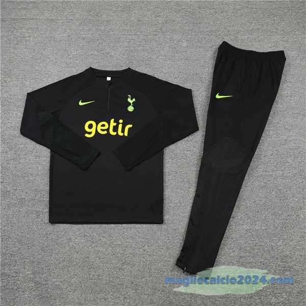 Set Completo Sudadera Formazione Tottenham Hotspur 2022 2023 Nero Poco Prezzo