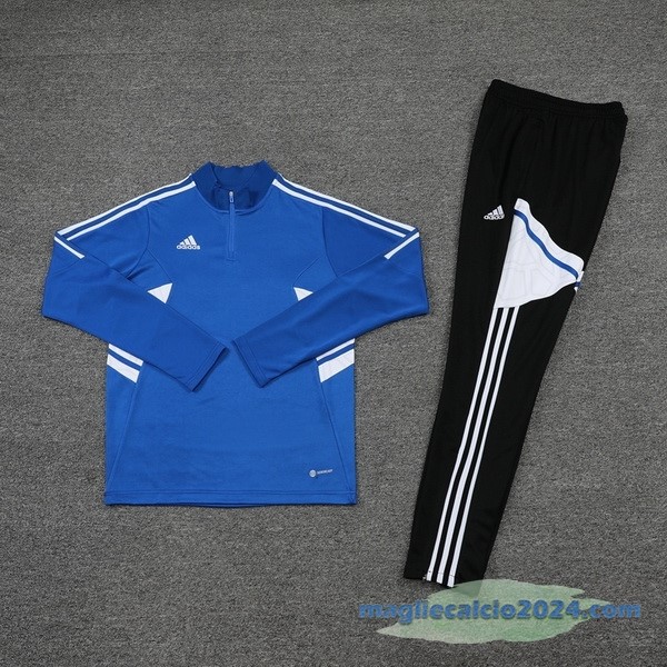 Set Completo Sudadera Formazione adidas 2022 2023 Azul Nero Poco Prezzo