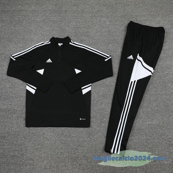 Set Completo Sudadera Formazione adidas 2022 2023 Nero Bianco Poco Prezzo