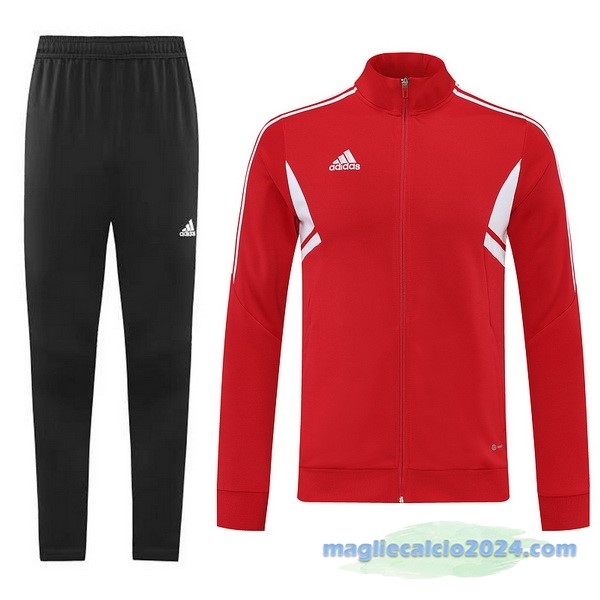 Set Completo Sudadera Formazione adidas 2022 2023 Rosso I Nero Poco Prezzo