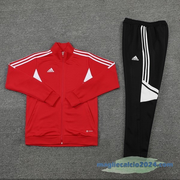 Set Completo Sudadera Formazione adidas 2022 2023 Rosso I Nero Poco Prezzo