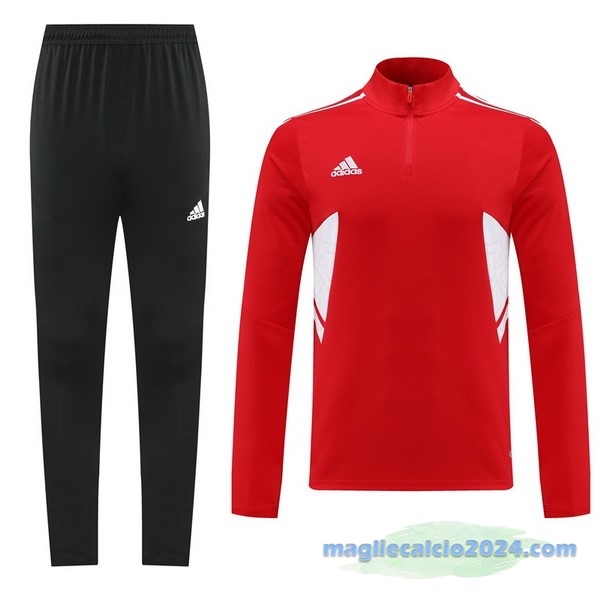 Set Completo Sudadera Formazione adidas 2022 2023 Rosso Nero Poco Prezzo