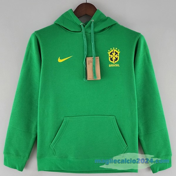 Sudaderas Con Capucha Brasile 2022 Verde Poco Prezzo