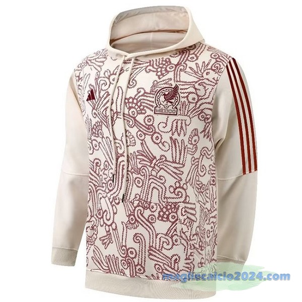 Sudaderas Con Capucha Messico 2022 Bianco Rosso Poco Prezzo