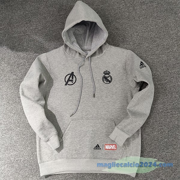 Sudaderas Con Capucha Real Madrid 2022 2023 Grigio Poco Prezzo