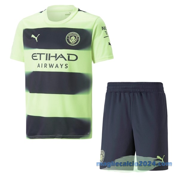 Terza Conjunto De Bambino Manchester City 2022 2023 Verde Poco Prezzo
