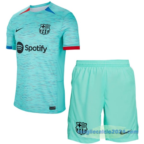 Terza Conjunto De Uomo Barcelona 2023 2024 Azul Verde Poco Prezzo
