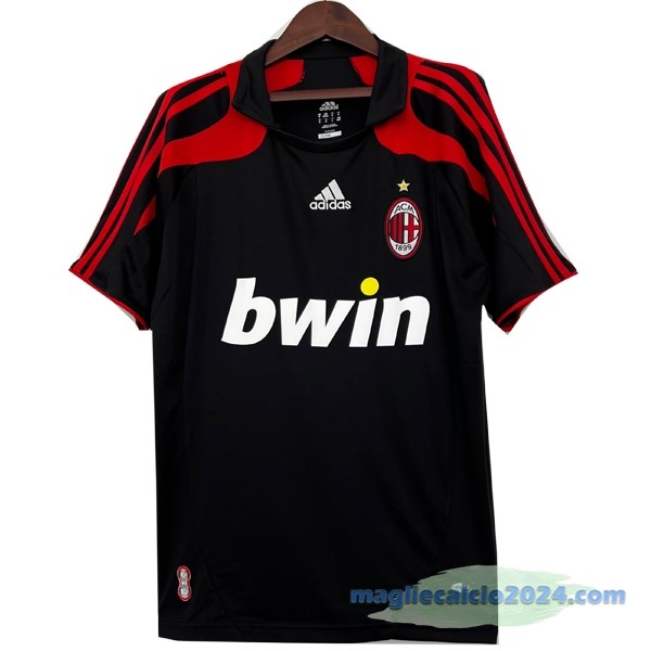 Terza Maglia AC Milan Retro 2007 2008 Nero Poco Prezzo