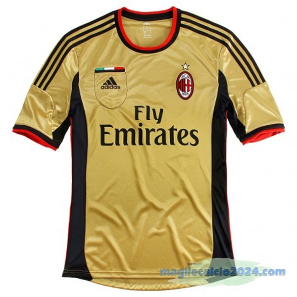 Terza Maglia AC Milan Retro 2013 2014 Giallo Poco Prezzo