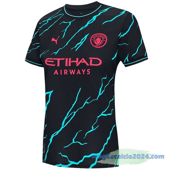 Terza Maglia Donna Manchester City 2023 2024 Nero Poco Prezzo