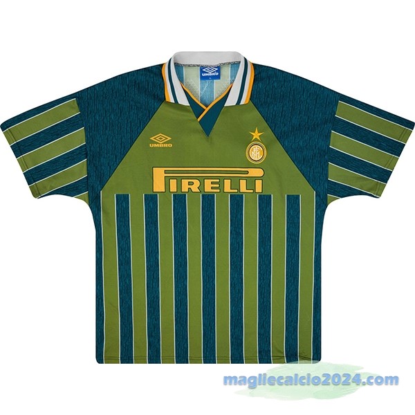 Terza Maglia Inter Milán Retro 1995 1996 Verde Poco Prezzo