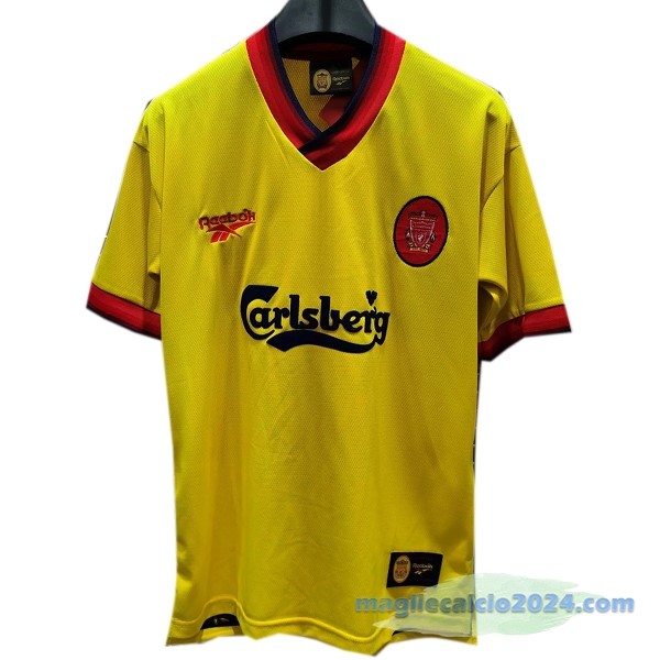 Terza Maglia Liverpool Retro 1997 1998 Giallo Poco Prezzo