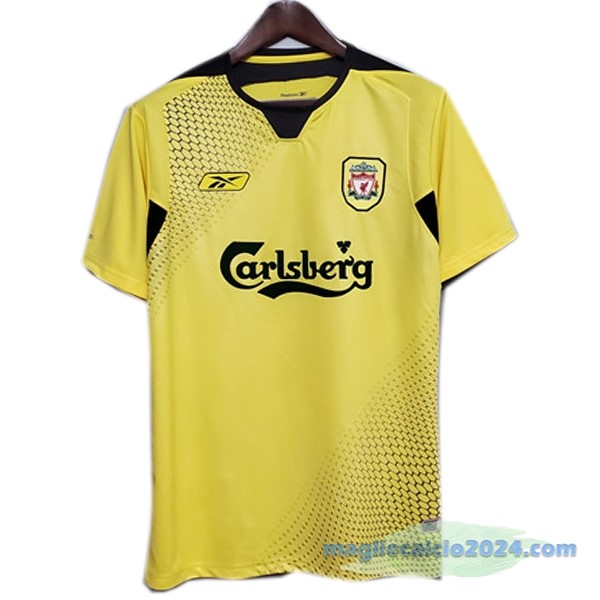 Terza Maglia Liverpool Retro 2004 2005 Giallo Poco Prezzo