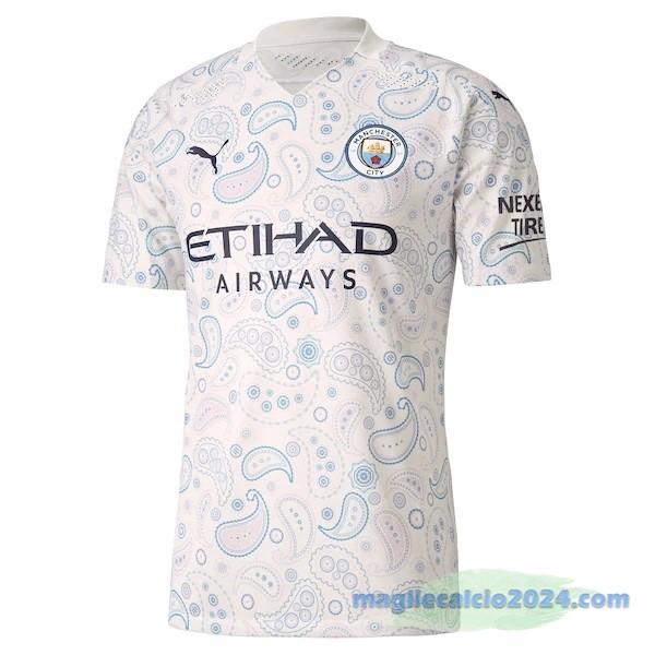 Terza Maglia Manchester City Retro 2020 2021 Bianco Poco Prezzo
