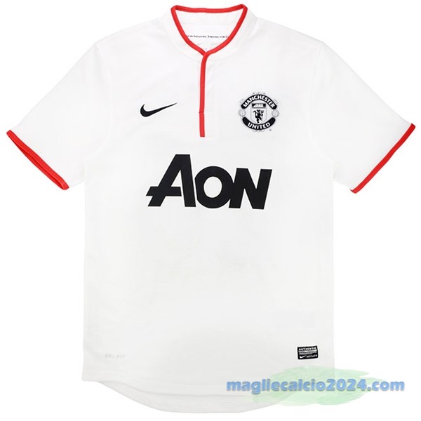 Terza Maglia Manchester United Retro 2013 2014 Bianco Poco Prezzo
