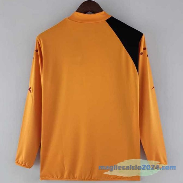 Terza Maglia Manica lunga As Roma Retro 2005 2006 Giallo Poco Prezzo