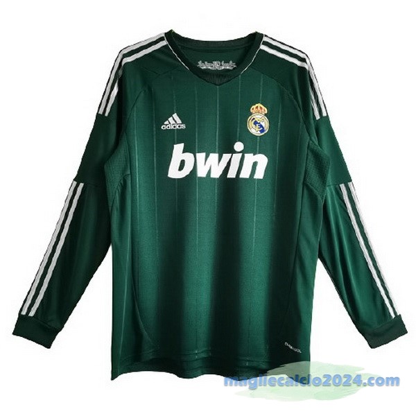 Terza Maglia Manica lunga Real Madrid Retro 2012 2013 Verde Poco Prezzo