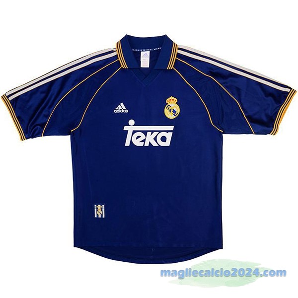 Terza Maglia Real Madrid Retro 1998 1999 Purpureo Poco Prezzo