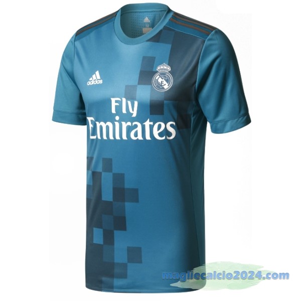 Terza Maglia Real Madrid Retro 2017 2018 Azul Poco Prezzo