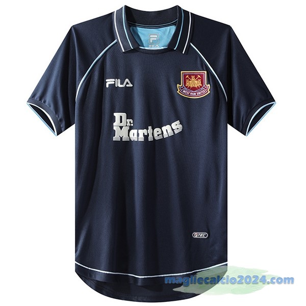 Terza Maglia West Ham United Retro 1999 2001 Nero Poco Prezzo