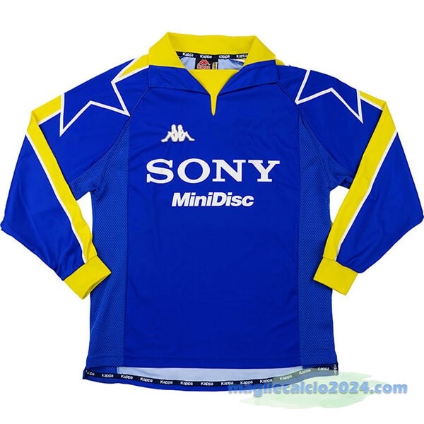 Terza Manica lunga Juventus Retro 1997 1998 Azul Poco Prezzo