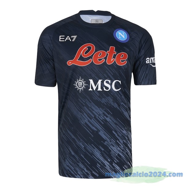 Terza Thailandia Maglia Napoli 2022 2023 Nero Poco Prezzo