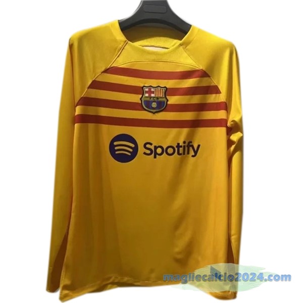 Thailandia Fourth Manica lunga Barcelona 2022 2023 Giallo Poco Prezzo