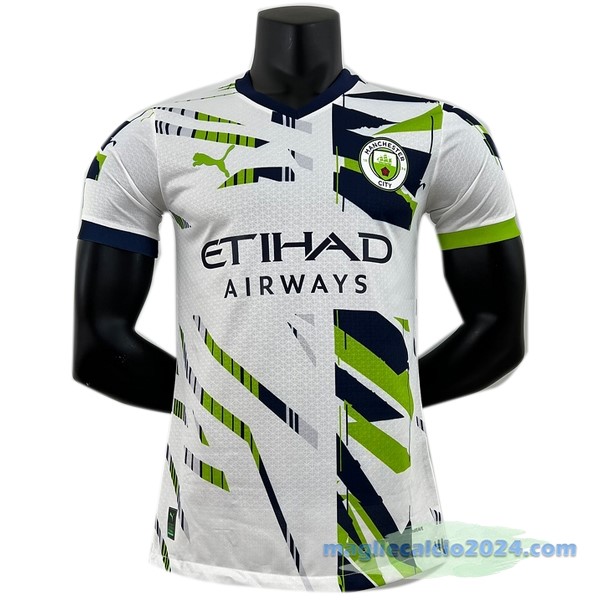 Thailandia Giocatori Speciale Maglia Manchester City 2023 2024 Bianco Verde Poco Prezzo