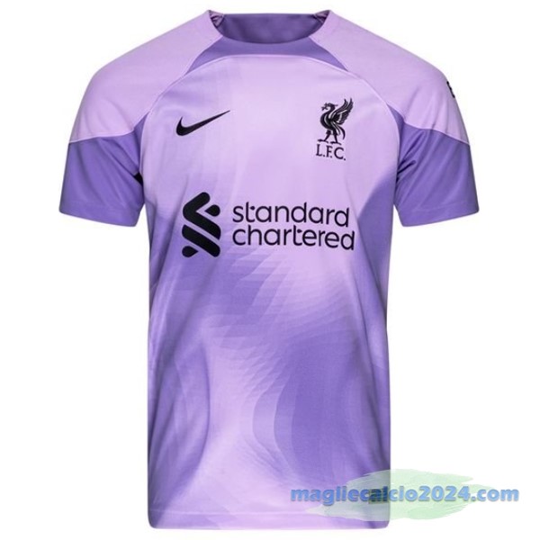 Thailandia Maglia Portiere Liverpool 2022 2023 Purpureo Poco Prezzo