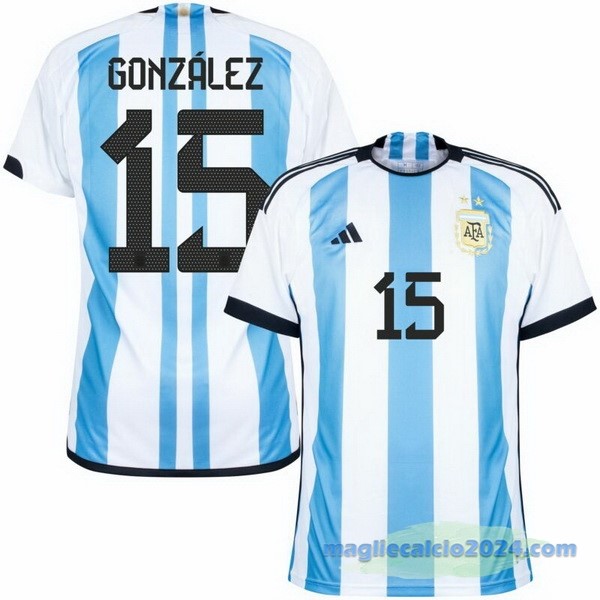 Thailandia NO.15 González Prima Maglia Argentina 2022 Azul Poco Prezzo