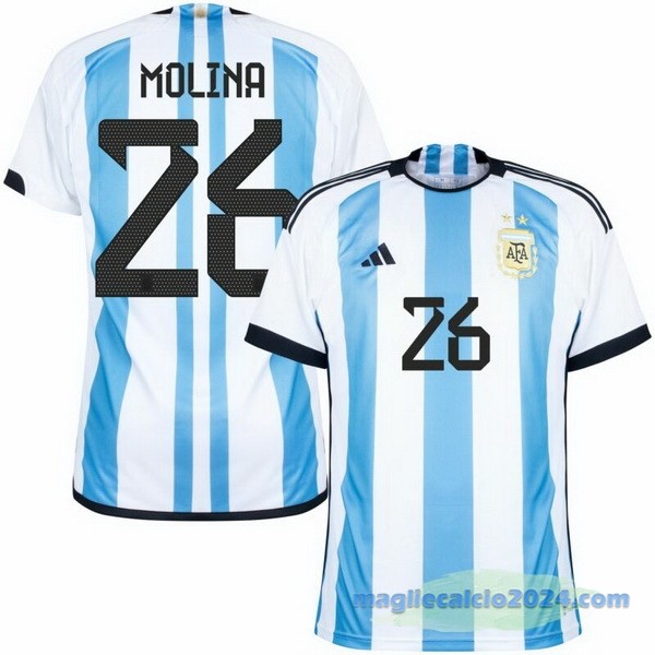 Thailandia NO.26 Molina Prima Maglia Argentina 2022 Azul Poco Prezzo