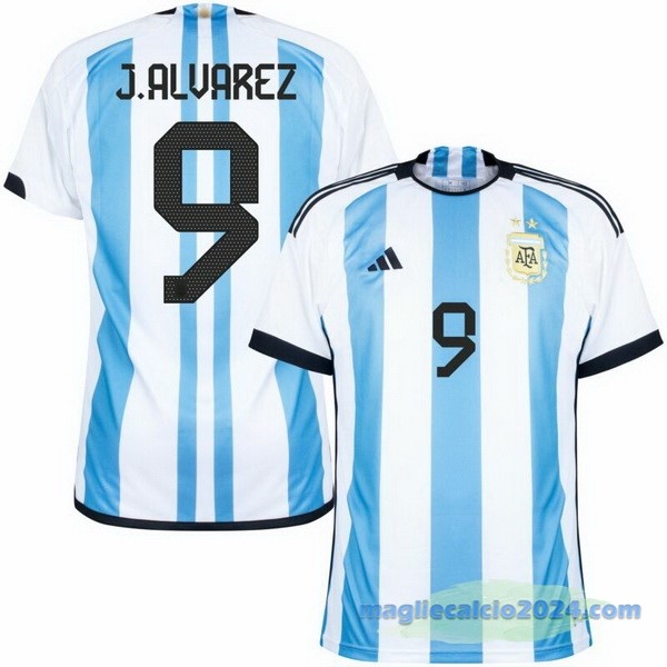 Thailandia NO.9 J.Alvarez Prima Maglia Argentina 2022 Azul Poco Prezzo