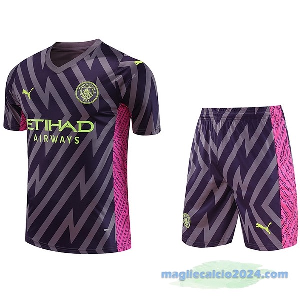 Thailandia Portiere Conjunto De Uomo Manchester City 2023 2024 Purpureo Poco Prezzo