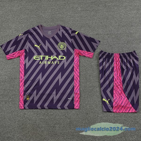 Thailandia Portiere Conjunto De Uomo Manchester City 2023 2024 Purpureo Poco Prezzo