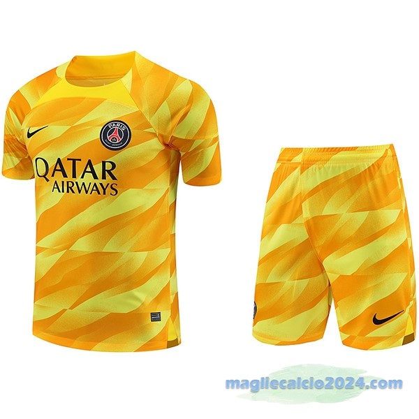 Thailandia Portiere Conjunto De Uomo Paris Saint Germain 2023 2024 Giallo Poco Prezzo