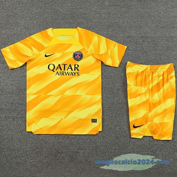 Thailandia Portiere Conjunto De Uomo Paris Saint Germain 2023 2024 Giallo Poco Prezzo