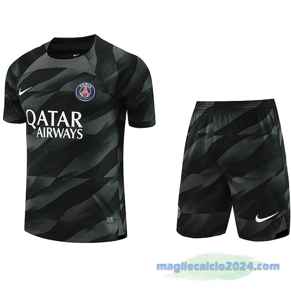 Thailandia Portiere Conjunto De Uomo Paris Saint Germain 2023 2024 Nero Poco Prezzo