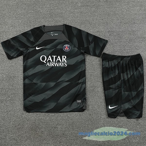 Thailandia Portiere Conjunto De Uomo Paris Saint Germain 2023 2024 Nero Poco Prezzo