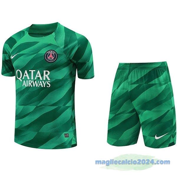 Thailandia Portiere Conjunto De Uomo Paris Saint Germain 2023 2024 Verde Poco Prezzo