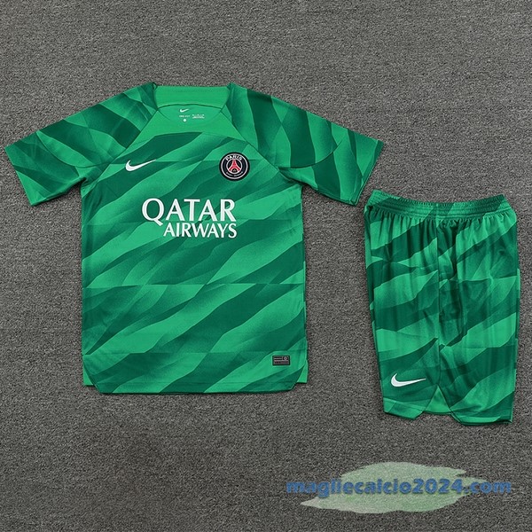 Thailandia Portiere Conjunto De Uomo Paris Saint Germain 2023 2024 Verde Poco Prezzo