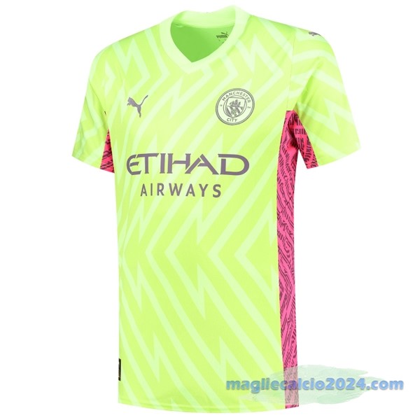 Thailandia Portiere Maglia Manchester City 2023 2024 Giallo Poco Prezzo