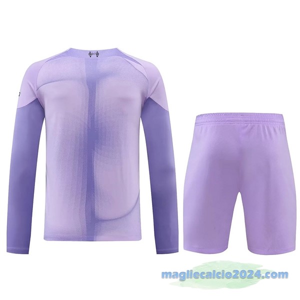 Thailandia Portiere Manica lunga Conjunto De Uomo Liverpool 2022 2023 Purpureo Poco Prezzo