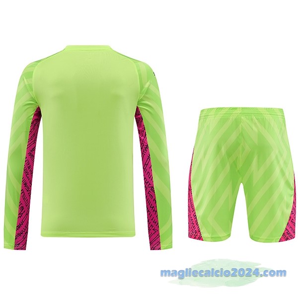 Thailandia Portiere Manica lunga Conjunto De Uomo Manchester City 2023 2024 I Verde Poco Prezzo