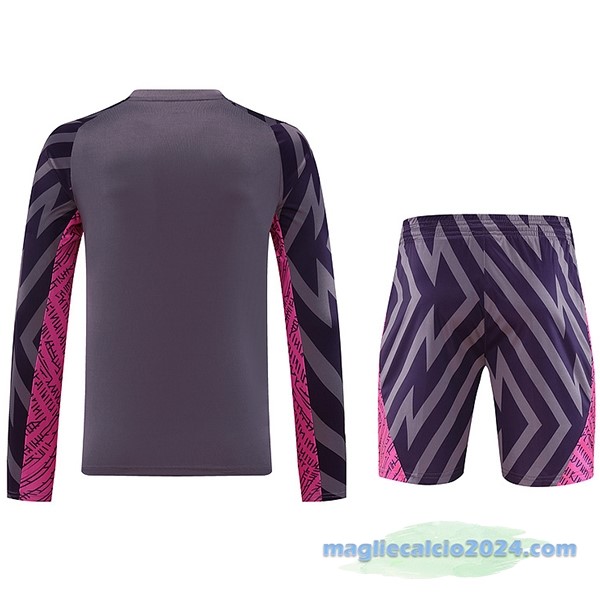 Thailandia Portiere Manica lunga Conjunto De Uomo Manchester City 2023 2024 Purpureo Poco Prezzo