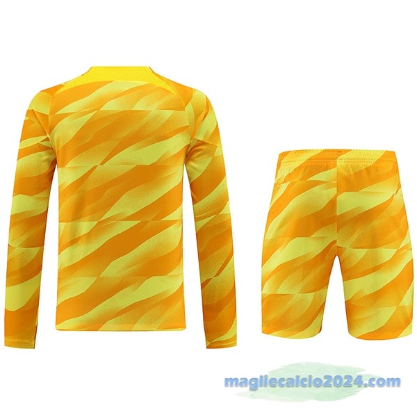 Thailandia Portiere Manica lunga Conjunto De Uomo Paris Saint Germain 2023 2024 Giallo Poco Prezzo