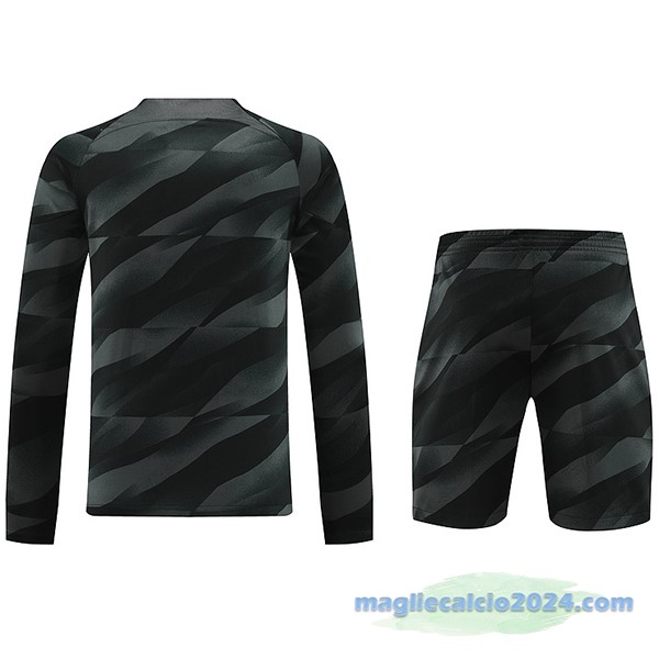 Thailandia Portiere Manica lunga Conjunto De Uomo Paris Saint Germain 2023 2024 Nero Poco Prezzo