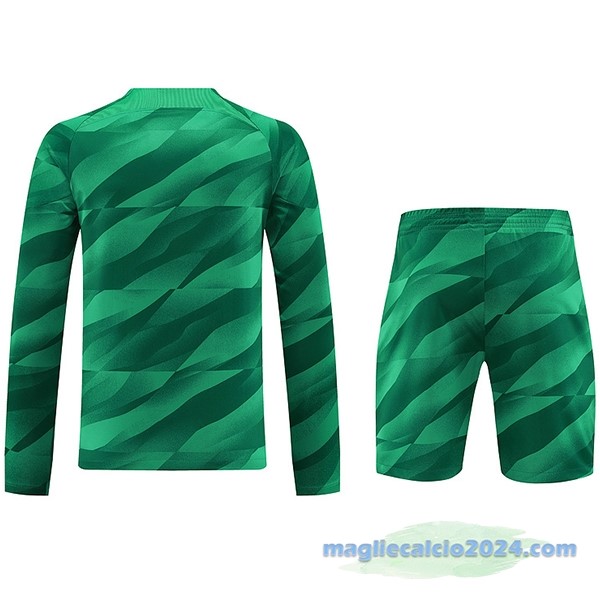 Thailandia Portiere Manica lunga Conjunto De Uomo Paris Saint Germain 2023 2024 Verde Poco Prezzo