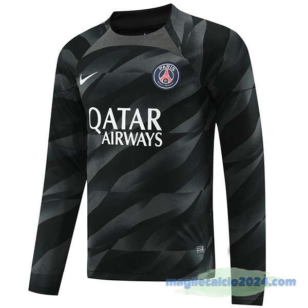 Thailandia Portiere Manica lunga Paris Saint Germain 2023 2024 Nero Poco Prezzo